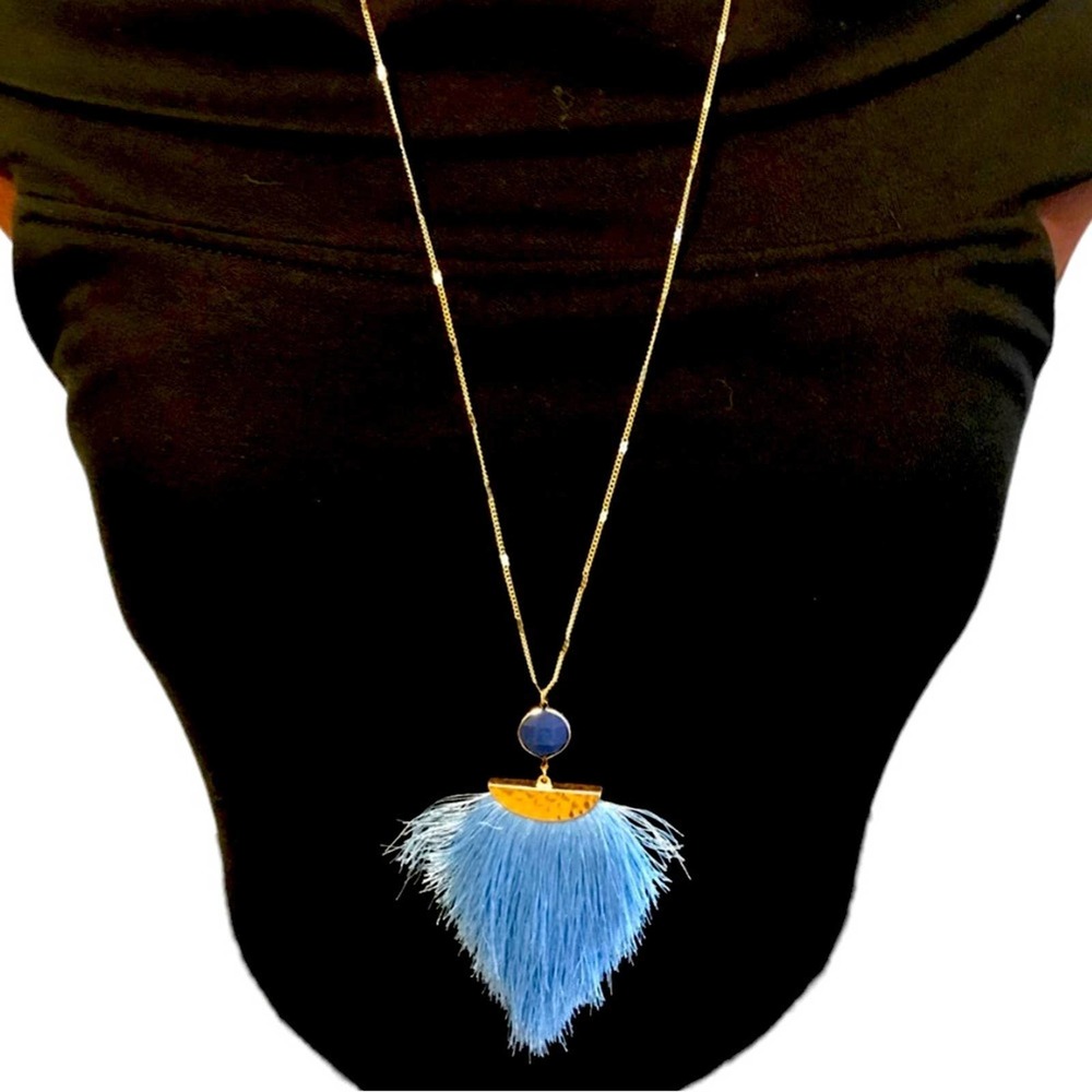 Gold and Blue Necklace